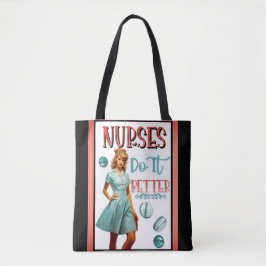 Bolsa Tote Enfermeira Nostálgica Bonita Enfermeira Pinup Faz