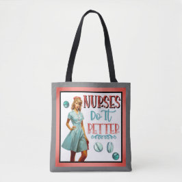 Bolsa Tote Enfermeira Nostálgica Bonita Enfermeira Pinup Faz