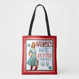 Bolsa Tote Enfermeira Nostálgica Bonita Enfermeira Pinup Faz