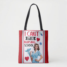 Bolsa Tote Enfermeira Nostálgica Bonita Se Aproxima Na Enferm