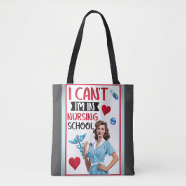 Bolsa Tote Enfermeira Nostálgica Bonita Se Aproxima Na Enferm