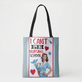 Bolsa Tote Enfermeira Nostálgica Bonita Se Aproxima Na Enferm