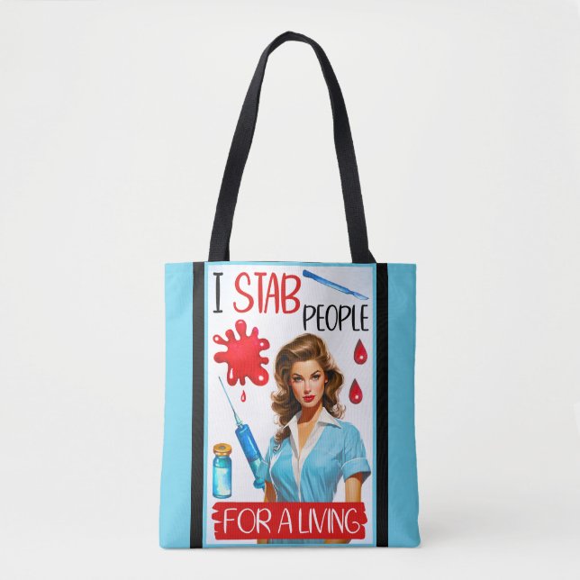 Bolsa Tote Enfermeira Nostálgica Bonita Se Aproxima Para Vive (Frente)