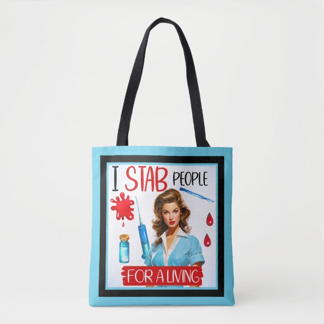 Bolsa Tote Enfermeira Nostálgica Bonita Se Aproxima Para Vive (Frente)