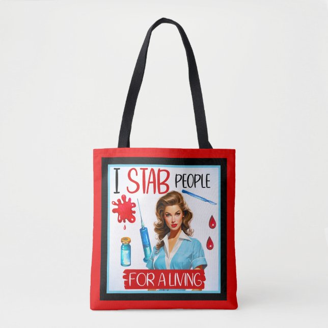 Bolsa Tote Enfermeira Nostálgica Bonita Se Aproxima Para Vive (Frente)