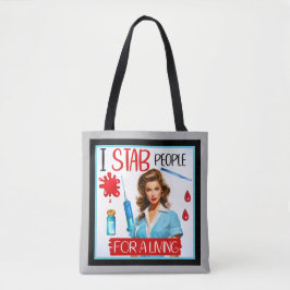 Bolsa Tote Enfermeira Nostálgica Bonita Se Aproxima Para Vive