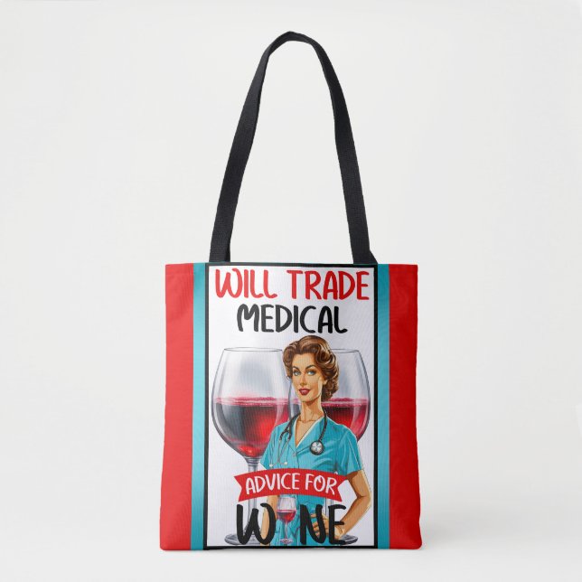 Bolsa Tote Enfermeira Nostálgica Cuta Pinup Comercializará Co (Frente)
