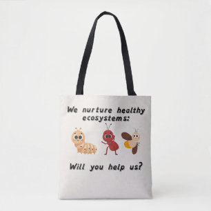 Bolsa Tote Enfermeira o nosso mundo branco com tiras pretas