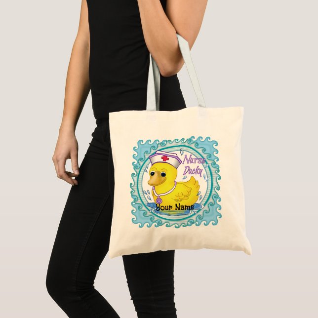 Bolsa Tote Enfermeira Pato (Frente (produto))