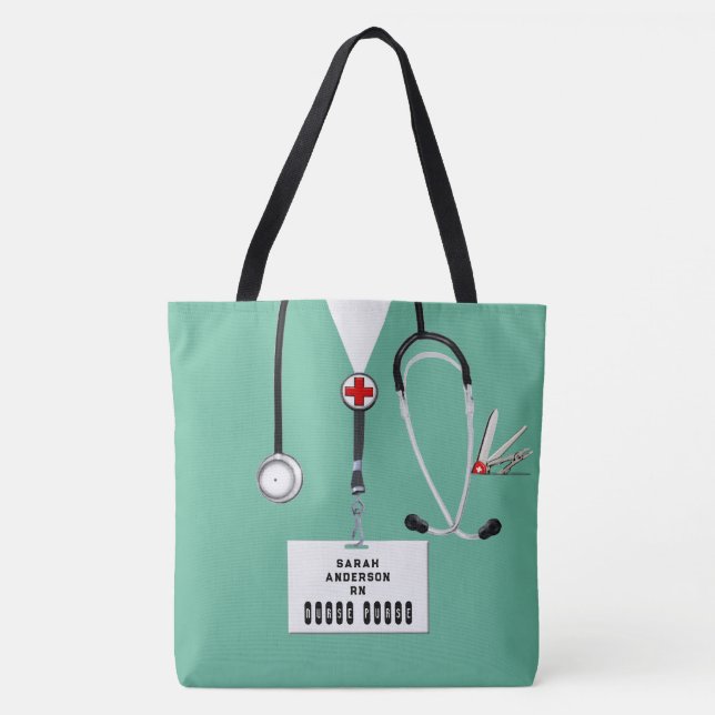 Bolsa Tote Enfermeira Personalizada (Frente)
