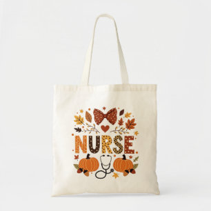 Bolsa Tote Enfermeira Personalizada - Folhas de Bomba e Outon