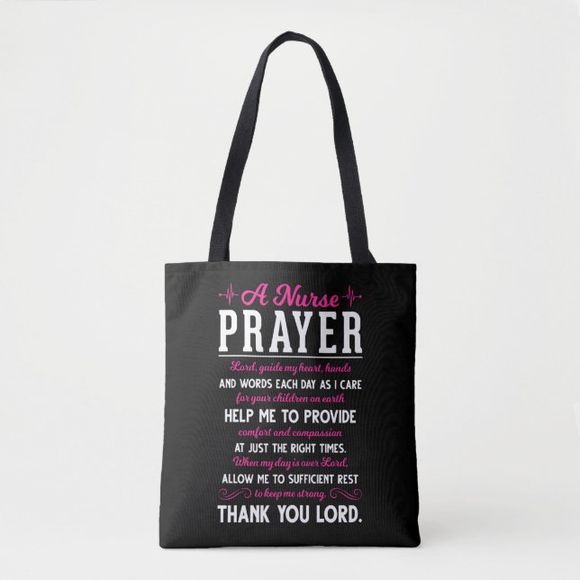 Bolsa Tote Enfermeira Religiosa Orando Senhor de Enfermagem C (Frente)