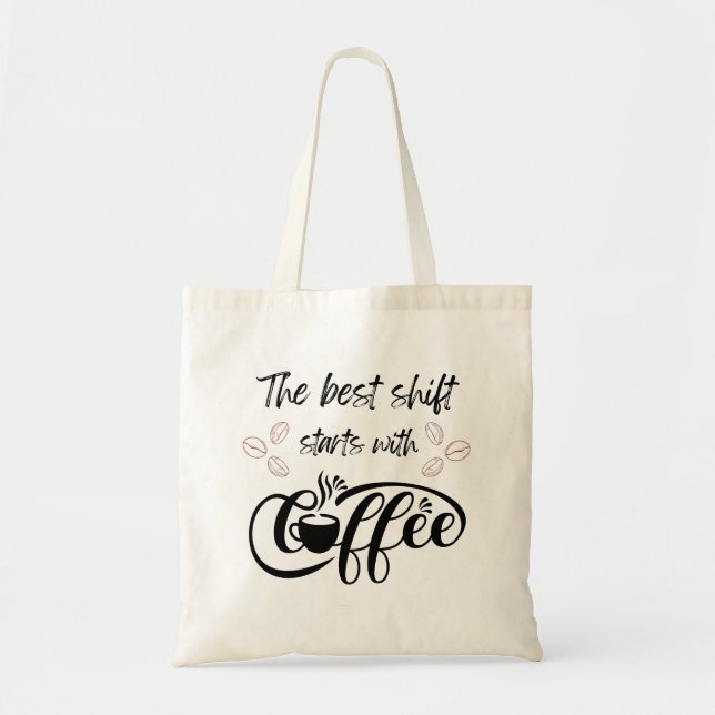 Bolsa Tote Enfermeira vive no café (Frente)