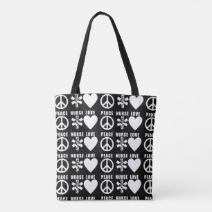 Bolsa Tote Enfermeiras adoram paz