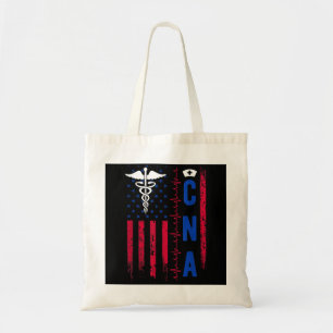 Bolsa Tote Enfermeiro CNA USA Flag Nursing Assistant Hos