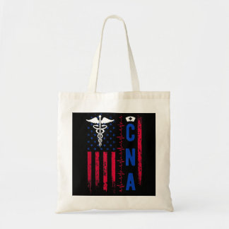 Bolsa Tote Enfermeiro CNA USA Flag Nursing Assistant Hos