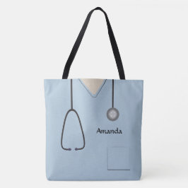 Bolsa Tote Enfermeiro Médico Esfrega Azul Claro