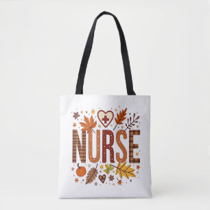 Bolsa Tote Enfermeiro Retro Bble Letters Groovy