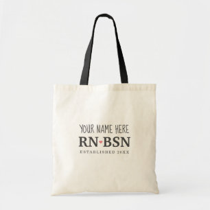 Bolsa Tote Enfermeiro RN BSN Simple Cute Personalizado
