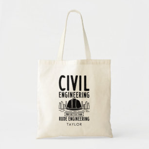 Bolsa Tote Engenharia Civil Muito Melhor Piada Personalizada