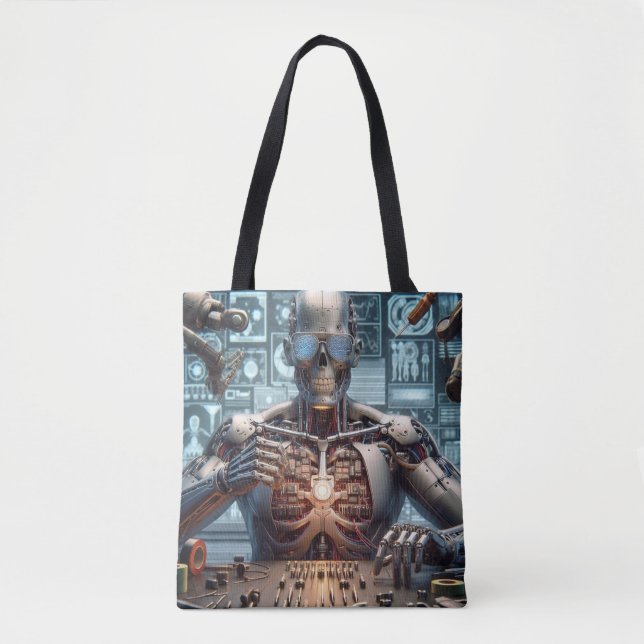 Bolsa Tote Engenheiro de Robôs (Frente)