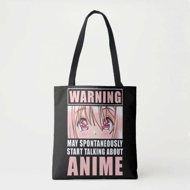Bolsa Tote Engraçada Animadora Japonesa Otaku Manga Japão (Frente)