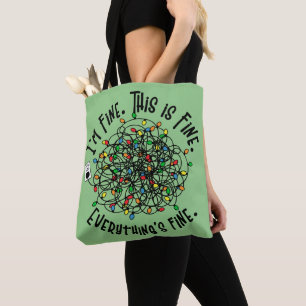 Bolsa Tote Engraçada citação de Natal Luzes Enganadas Estou b
