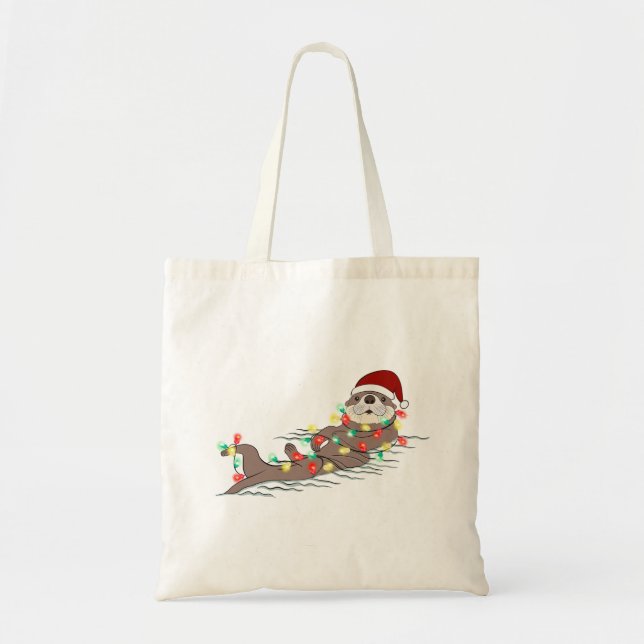 Bolsa Tote Engraçada Festa de Natal (Frente)