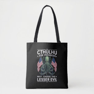 Bolsa Tote Engraçado 2024 Eleições Cthulhu Para Presidente