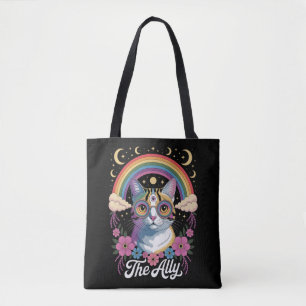 Bolsa Tote Engraçado Ally Ca Pride Óculos de sol Orgulho gay 