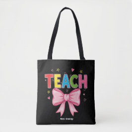 Bolsa Tote Engraçado Arco Coquette Crayon Professores Criança