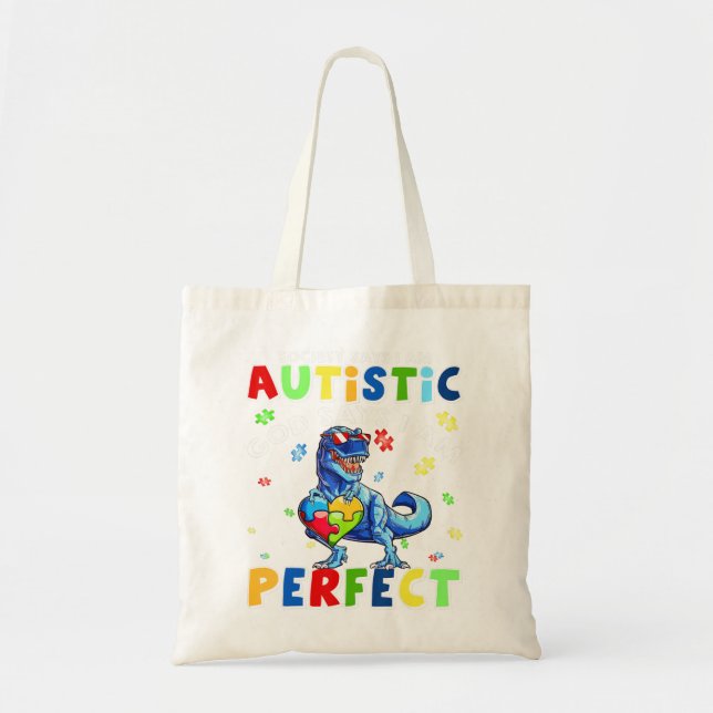Bolsa Tote Engraçado Autismo cita "A Sociedade diz que sou Au (Frente)