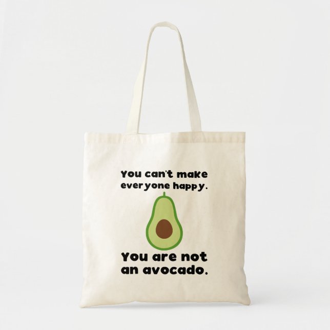 Bolsa Tote Engraçado Avocado Tote Bag (Frente)