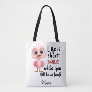 Bolsa Tote Engraçado Bird Citação Humor Personalizado Motivaç