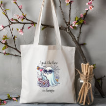 Engraçado Boojie Halloween Tote Bag para Mulheres