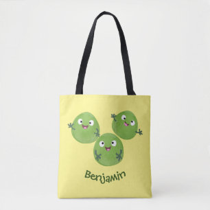 Bolsa Tote Engraçado Bruxelas brota caricatura de legumes