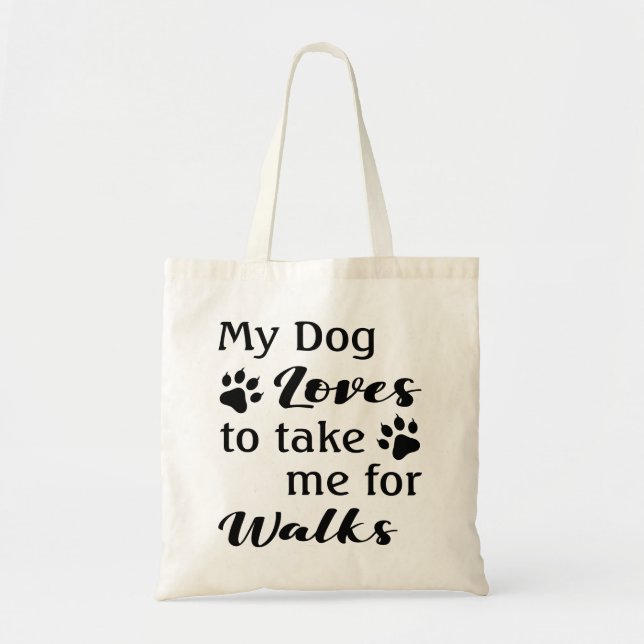 Bolsa Tote Engraçado Cachorro Lover (Frente)