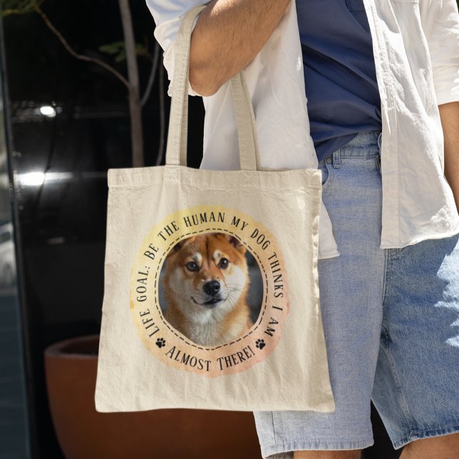 Bolsa Tote Engraçado Cachorro Sobressalto Gift Life Goal (Criador carregado)