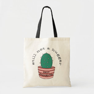 Bolsa Tote Engraçado Cactus: Totalmente Vacinado, Ainda Não