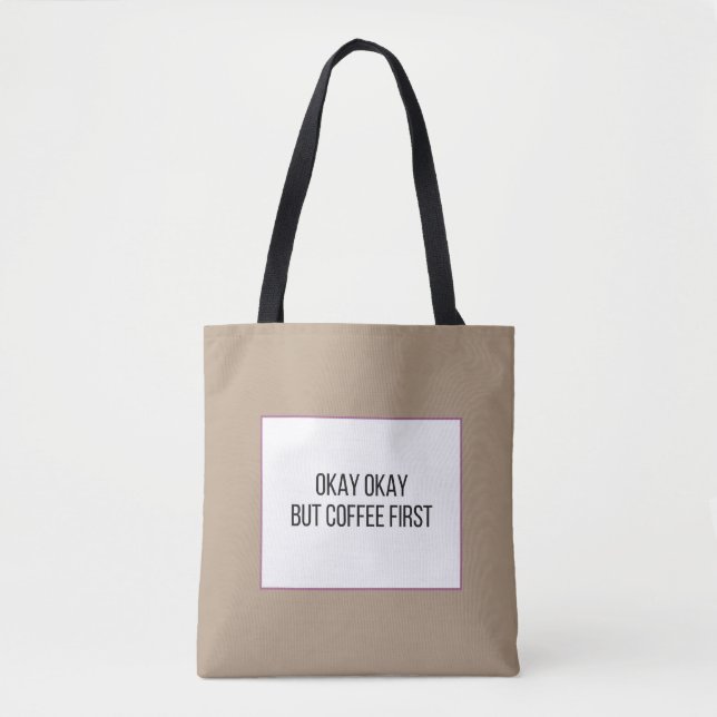 Bolsa Tote Engraçado Café (Frente)
