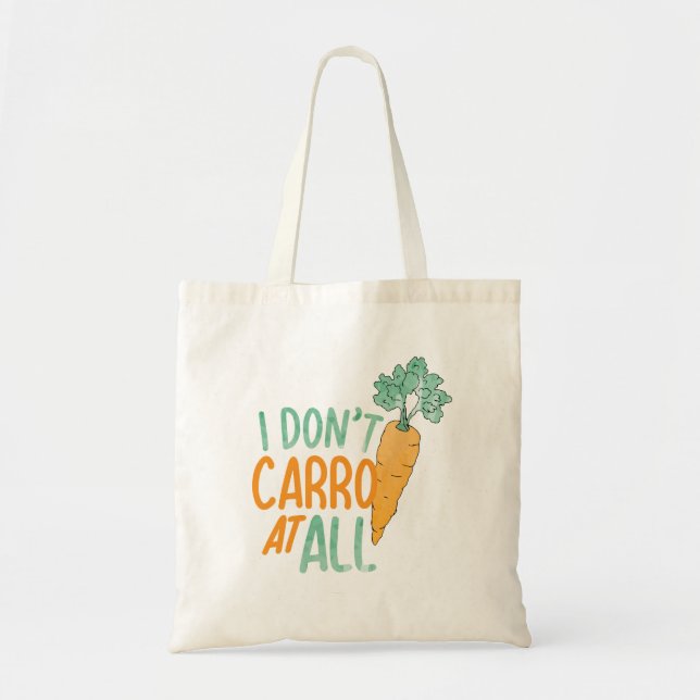 Bolsa Tote Engraçado Carrot Pun Art Comida Piadas Carrot Art (Frente)