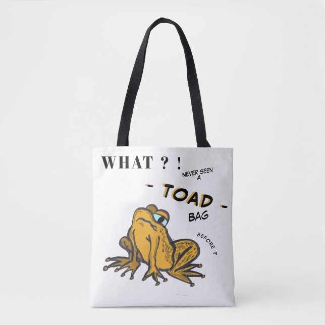 Bolsa Tote Engraçado Cartoon do TOAD. Saco branco (Frente)