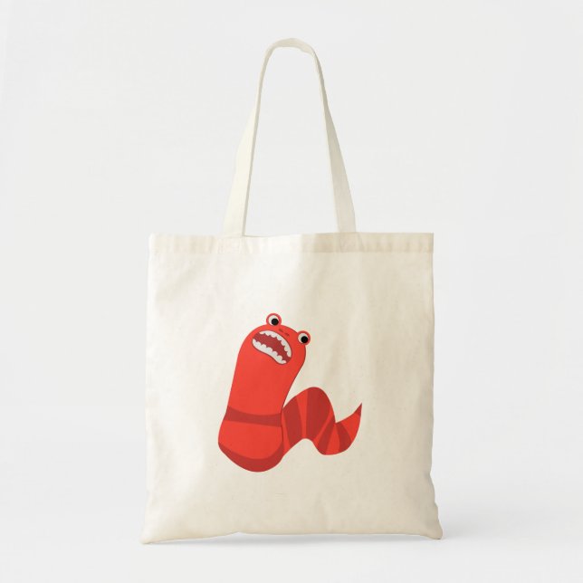 Bolsa Tote Engraçado Cartoon Mongol Death Worm (Frente)
