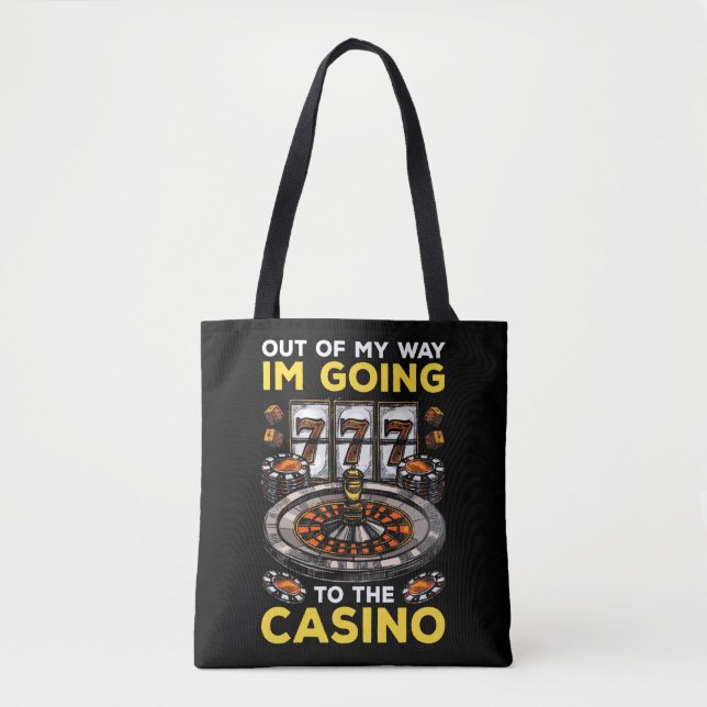 Bolsa Tote Engraçado Casino Jogando Humor Slot Machine Ventil (Frente)