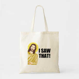 Bolsa Tote Engraçado Citar Jesus Meme, Eu Vi Esse Jesus