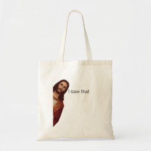 Bolsa Tote Engraçado Citar Jesus Meme, Eu Vi Esse Jesus