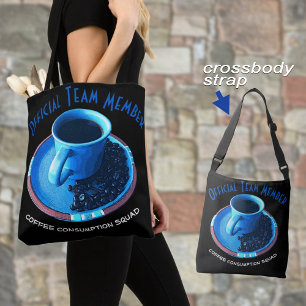 Bolsa Tote Engraçado Consumo de Café Típica de Esquadrão