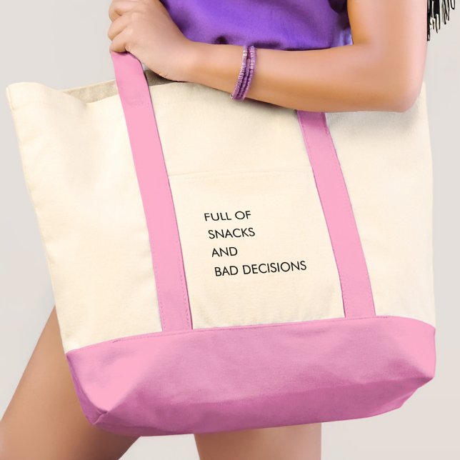 Bolsa Tote Engraçado Cotação Bonita Menina Moderna Minimalist (Funny Quote Cute Girly Modern Minimalist Tote Bag)
