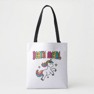 Bolsa Tote Engraçado Death Metal Unicorn Cute Rock Banda