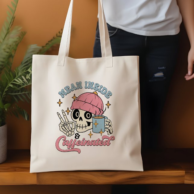 Bolsa Tote Engraçado Dentro E Cotação Cafeinada Tote Bag (Criador carregado)